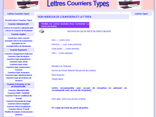 Aperçu visuel du site http://www.lettres-courriers-types.com