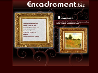 Aperçu visuel du site http://www.encadrement.biz