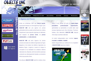 Aperçu visuel du site http://www.objectifune.fr