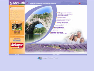 Aperçu visuel du site http://www.ardeche.guideweb.com/