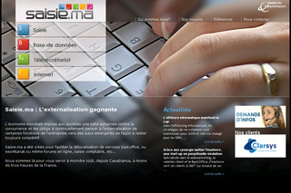 Aperçu visuel du site http://www.saisie.ma