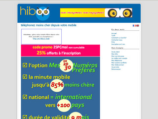 Aperçu visuel du site http://www.hiboo.mobi