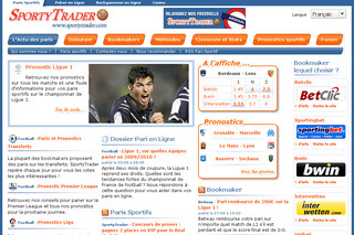 Aperçu visuel du site http://www.sportytrader.com