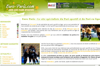 Aperçu visuel du site http://www.euro-paris.com/