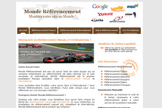 Aperçu visuel du site http://www.monde-referencement.com/