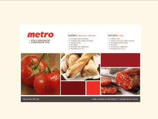 Aperçu visuel du site http://www.metro.ca