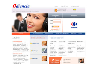 Aperçu visuel du site http://www.odiencia.com