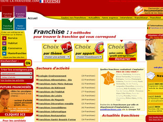 Aperçu visuel du site http://www.toute-la-franchise.com