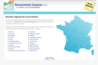 Aperçu visuel du site http://www.recouvrement-creances.info