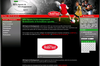 Aperçu visuel du site http://www.hpa-sports.com