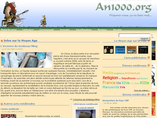Aperçu visuel du site http://www.an1000.org/