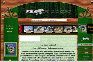 Aperçu visuel du site http://www.franceloups.fr