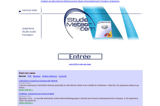 Aperçu visuel du site http://www.studiometeor.fr/