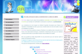Aperçu visuel du site http://www.pa-scene.fr