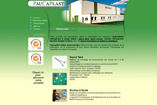Aperçu visuel du site http://www.paucaplast.fr/