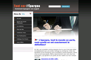 Aperçu visuel du site http://www.tout-sur-l-epargne.com