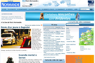 Aperçu visuel du site http://www.paris-normandie.fr/
