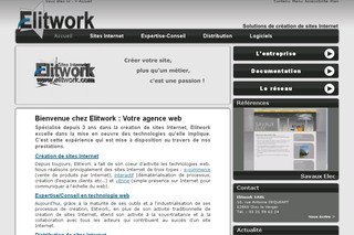 ElitWork : Création de site Internet dynamique