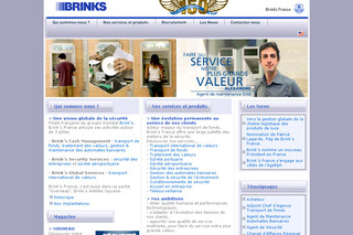 Aperçu visuel du site http://www.brinks.fr