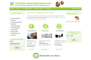 Aperçu visuel du site http://www.centrale-demenagement.com