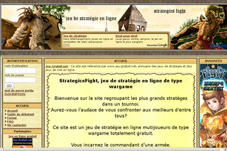 Aperçu visuel du site http://www.strategicsfight.com