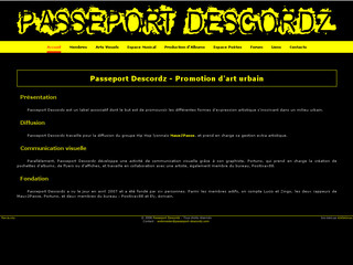 Passeport Descordz - Promotion d'art urbain sur Passeport-descordz.com