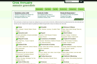 Aperçu visuel du site http://www.grosannuaire.com