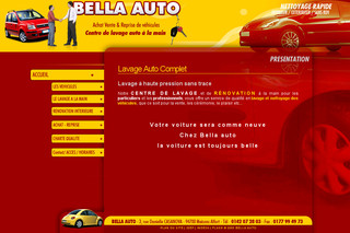 Aperçu visuel du site http://www.bella-auto.fr