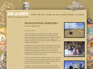 Aperçu visuel du site http://www.surlaroute.org