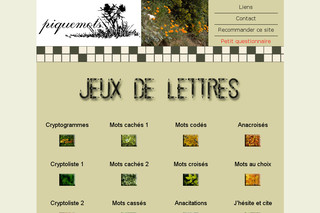 Aperçu visuel du site http://www.piquemots.fr