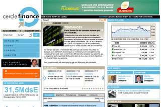 Aperçu visuel du site http://www.cerclefinance.com