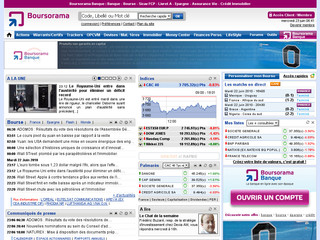 Aperçu visuel du site http://www.boursorama.com