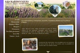 Restaurantlesmarronniers.com - Les Marronniers, restaurant et chambres d'hôtes en Provence