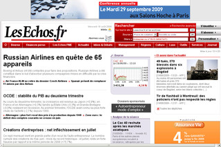 Aperçu visuel du site http://www.lesechos.fr/