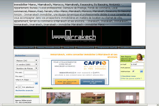 Aperçu visuel du site http://www.immarrakech.com