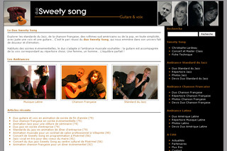 Aperçu visuel du site http://www.sweety-song.com