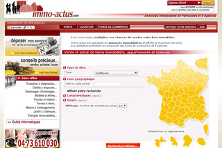 Aperçu visuel du site http://www.immo-actus.com/