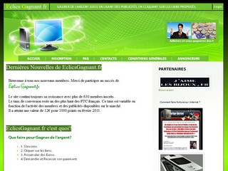 Aperçu visuel du site http://www.eclicsgagnant.fr