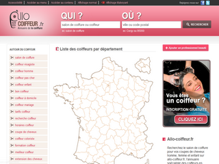 Aperçu visuel du site http://www.allo-coiffeur.fr