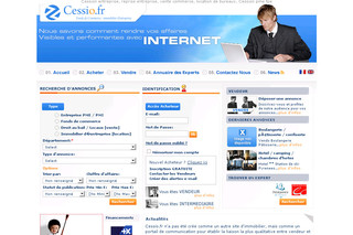 Aperçu visuel du site http://commerces-a-vendre.cessio.fr