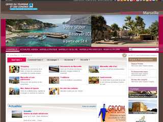 Aperçu visuel du site http://www.marseille-tourisme.com