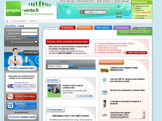 Aperçu visuel du site http://www.emploi-vente.fr/