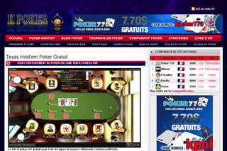 Aperçu visuel du site http://www.k-poker.com