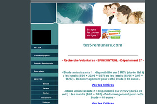 Aperçu visuel du site http://www.test-remunere.com