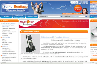 Aperçu visuel du site http://www.seniorboutique.fr