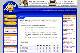 Aperçu visuel du site http://euro.lototest.com