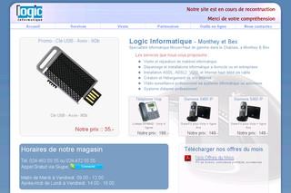 Aperçu visuel du site http://www.logicinfo.ch