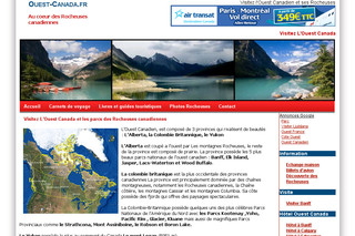 Aperçu visuel du site http://www.ouest-canada.fr