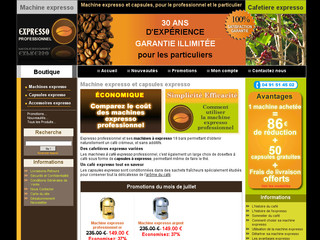 Aperçu visuel du site http://www.expresso-professionnel.fr