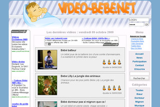 Aperçu visuel du site http://www.video-bebe.net